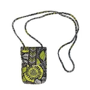 Vera Bradley Cell Phone Crossbody Chain Strap Mini Hipster Citron